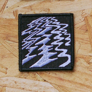 Square Trippy Acid Waves Patch - cindykate